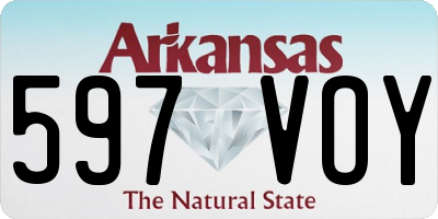 AR license plate 597VOY