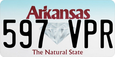 AR license plate 597VPR