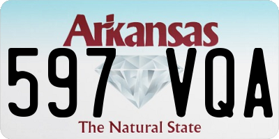 AR license plate 597VQA