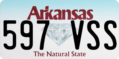 AR license plate 597VSS