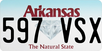 AR license plate 597VSX