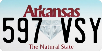 AR license plate 597VSY
