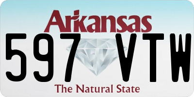 AR license plate 597VTW