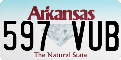 AR license plate 597VUB