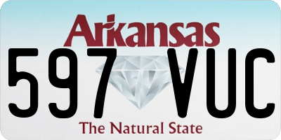 AR license plate 597VUC