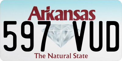 AR license plate 597VUD