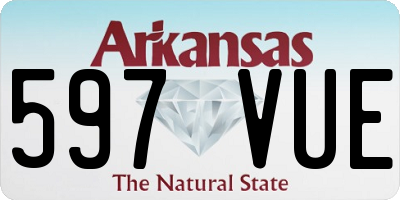 AR license plate 597VUE