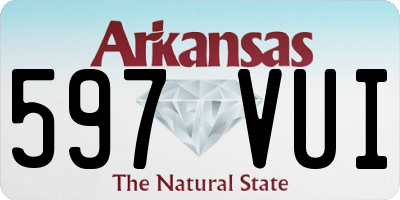 AR license plate 597VUI