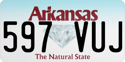 AR license plate 597VUJ
