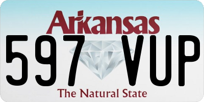 AR license plate 597VUP