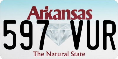 AR license plate 597VUR