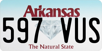 AR license plate 597VUS