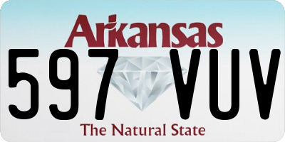 AR license plate 597VUV