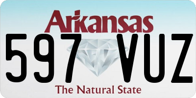 AR license plate 597VUZ