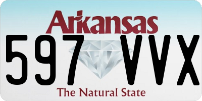 AR license plate 597VVX