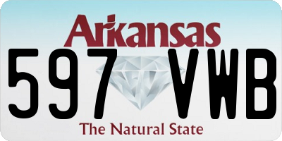 AR license plate 597VWB