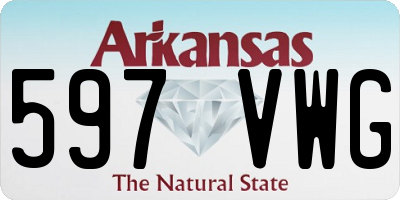 AR license plate 597VWG