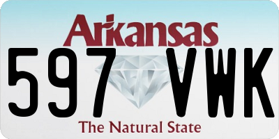 AR license plate 597VWK