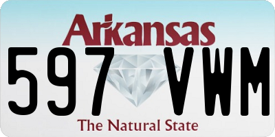 AR license plate 597VWM
