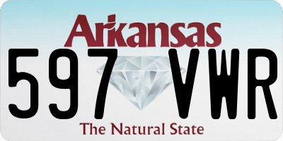 AR license plate 597VWR