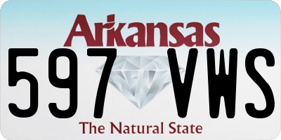 AR license plate 597VWS