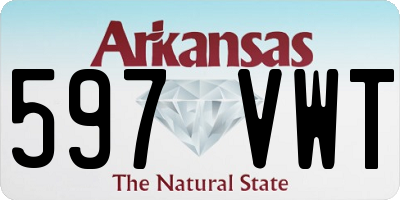 AR license plate 597VWT