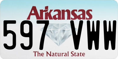 AR license plate 597VWW