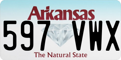 AR license plate 597VWX