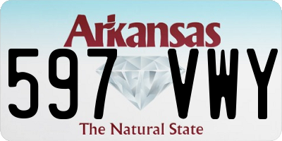 AR license plate 597VWY