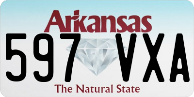 AR license plate 597VXA