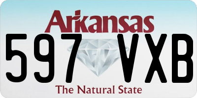 AR license plate 597VXB