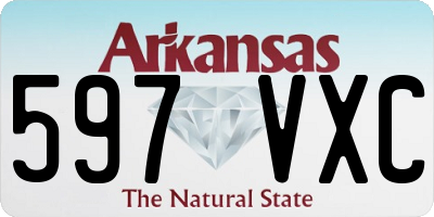 AR license plate 597VXC