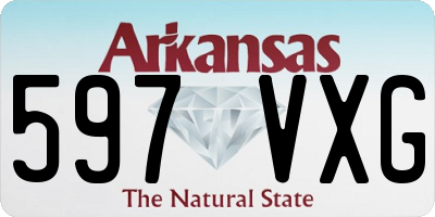 AR license plate 597VXG