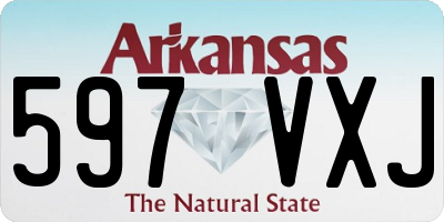 AR license plate 597VXJ