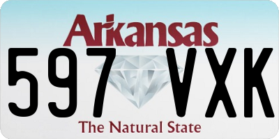 AR license plate 597VXK