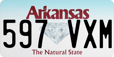 AR license plate 597VXM