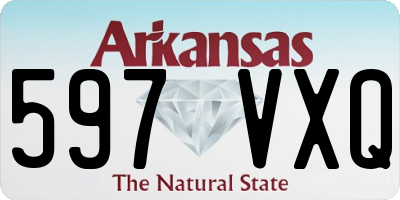 AR license plate 597VXQ