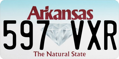 AR license plate 597VXR