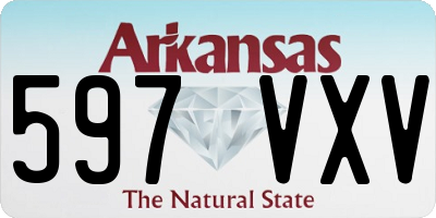 AR license plate 597VXV