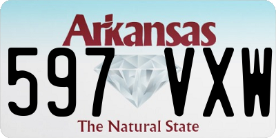 AR license plate 597VXW