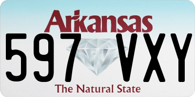 AR license plate 597VXY