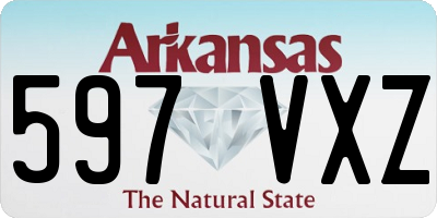 AR license plate 597VXZ