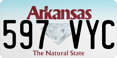 AR license plate 597VYC
