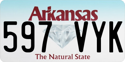 AR license plate 597VYK