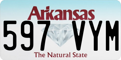AR license plate 597VYM