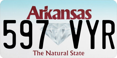 AR license plate 597VYR