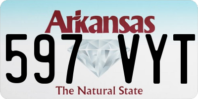 AR license plate 597VYT