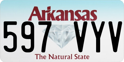 AR license plate 597VYV