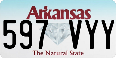 AR license plate 597VYY