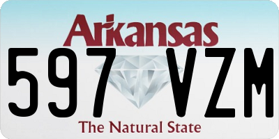 AR license plate 597VZM